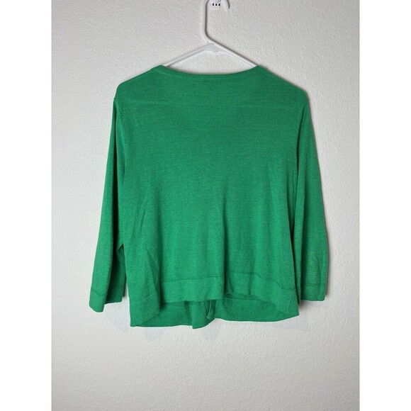 J Jill Cardigan Sweater Womens Small Linen Blend Button Front Lightweight Layeri - Picture 5 of 7